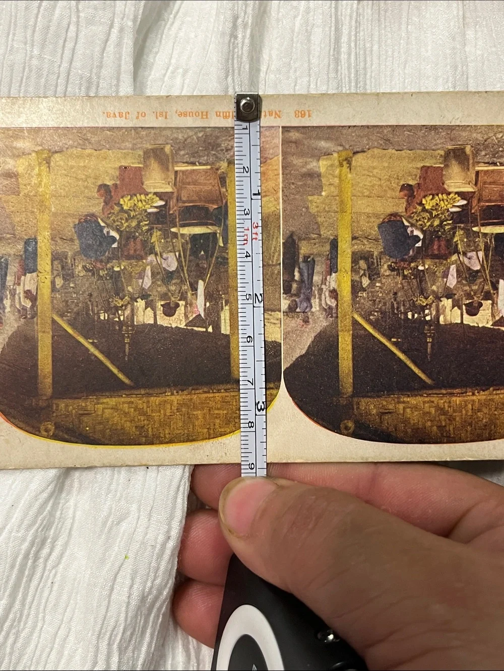 Antique-Style Stereoview Cards in Brown and Cream Tones